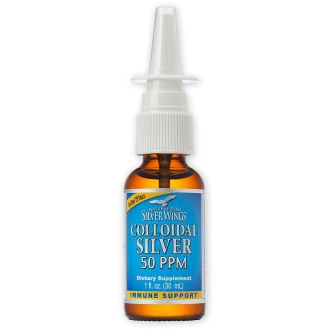 Colloidal Silver, 50 ppm, 1 oz. Vertical Spray