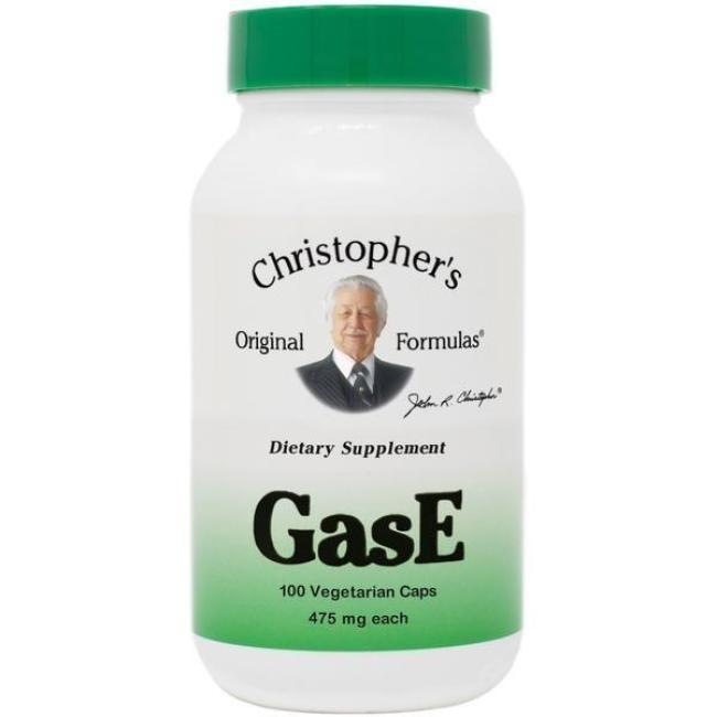 Dr. Christopher's GasE, 100 VCaps ~ Helps Relieve Gas