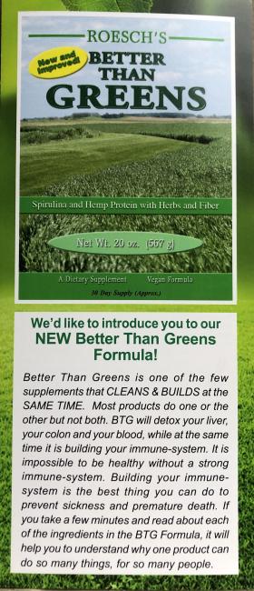 Better Than Greens Sample/Brochure