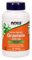 NOW Graviola 1000 mg, Double Strength, 90 Tablets ~Healthy Cell Function*