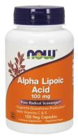 NOW Alpha Lipoic Acid, 100 mg, 120 VCaps ~ Free Radical Scavenger