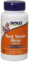 NOW Red Yeast Rice 600mg, 60 VCaps ~ Cholesterol Support