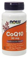NOW CoQ10 30 mg, 60 Vcaps ~ Cellular Energy Production