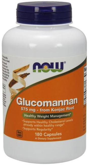 NOW Glucomannan 575 mg 180 Capsules ~ Healthy Weight Management