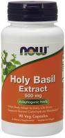 NOW Holy Basil Extract 500 mg 90 VCaps ~ Adaptogenic Herb*