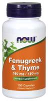 Fenugreek & Thyme 500 mg 100 Caps (NOT VCaps)
