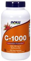 NOW Vitamin C-1000 250 VCaps ~ Antioxidant Protection*