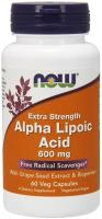 NOW Alpha Lipoic Acid 600mg 60 VCaps ~ Free Radical Scavenger