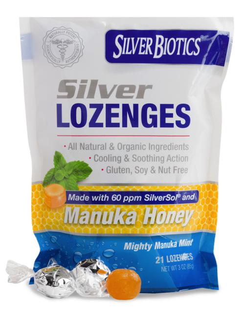 Silver Biotics Silver Lozenges, with Manuka Honey, 21/Bag