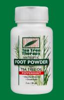 Tea Tree Therapy FOOT POWDER WITH PEPPERMINT, 3 oz.